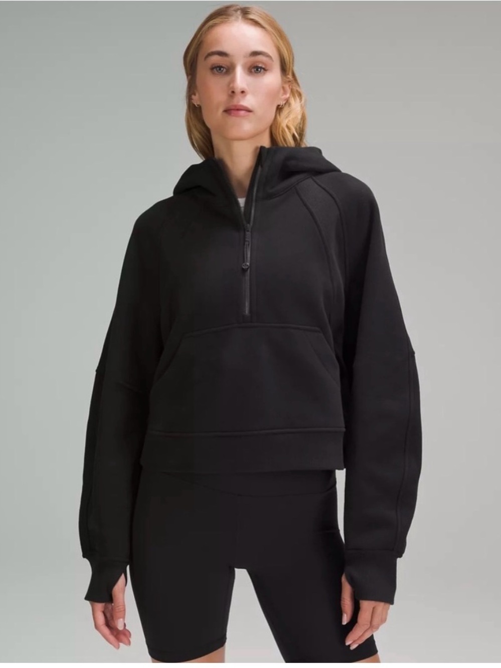 Lululemon Black Scuba Oversized Half-Zip Hoodie